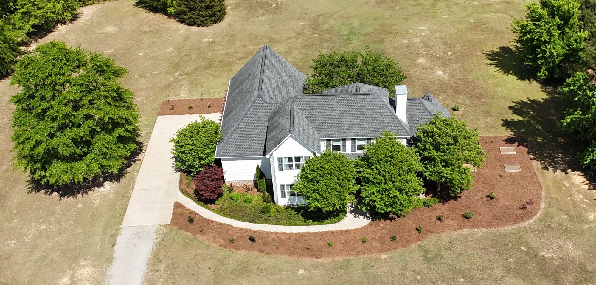 Aerial view of 146 William Road luxury estate, Camden SC