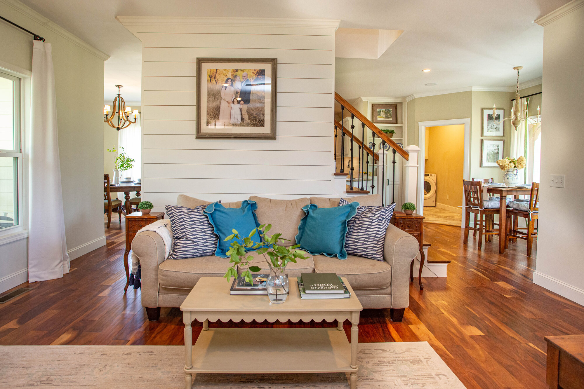 Open living area with hardwood floors